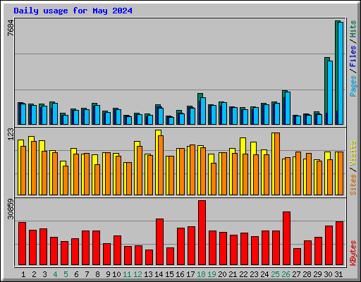 Daily usage for May 2024