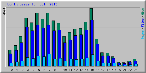 Hourly usage for July 2013