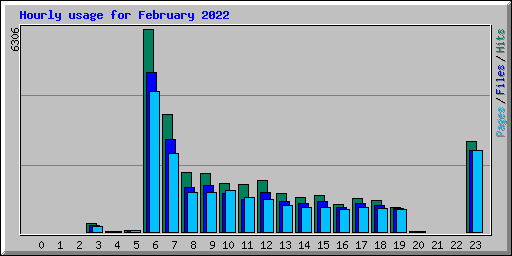 Hourly usage for February 2022