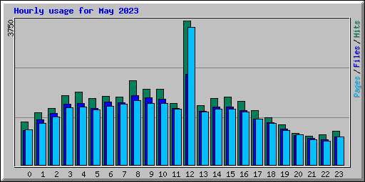 Hourly usage for May 2023