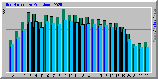 Hourly usage for June 2023
