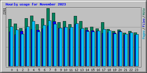 Hourly usage for November 2023