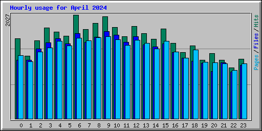 Hourly usage for April 2024