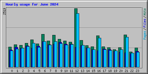 Hourly usage for June 2024