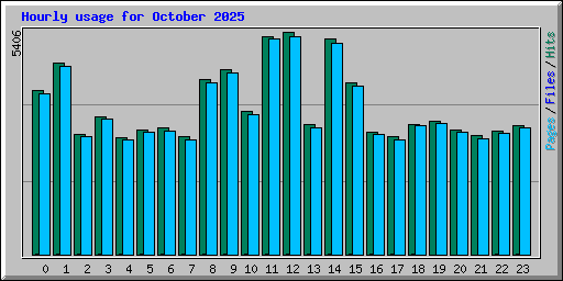 Hourly usage for October 2025