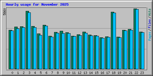 Hourly usage for November 2025