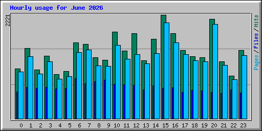Hourly usage for June 2026